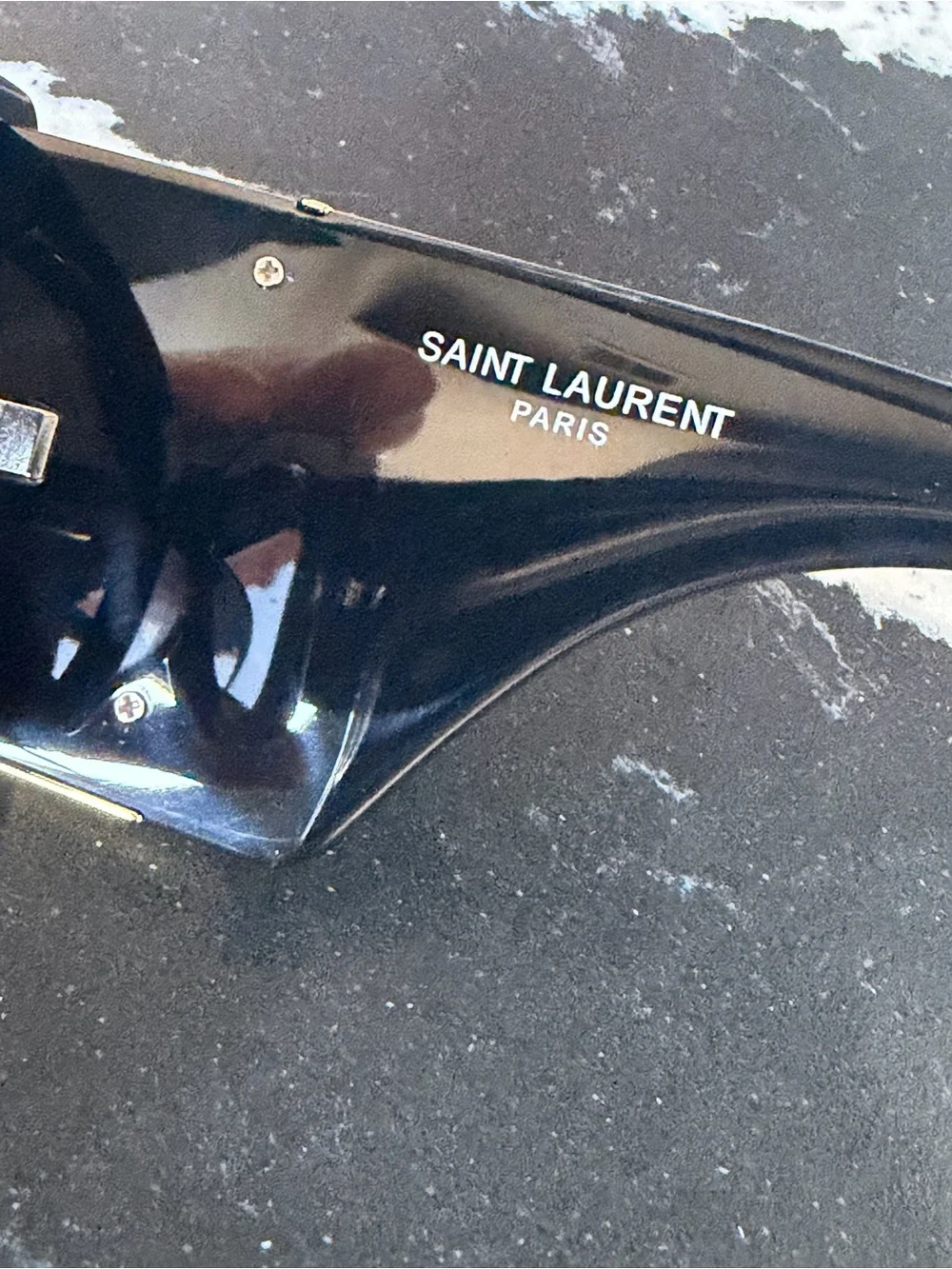 Yves Saint Laurent Glossy Black Oversized Cat-Eye Sunglasses